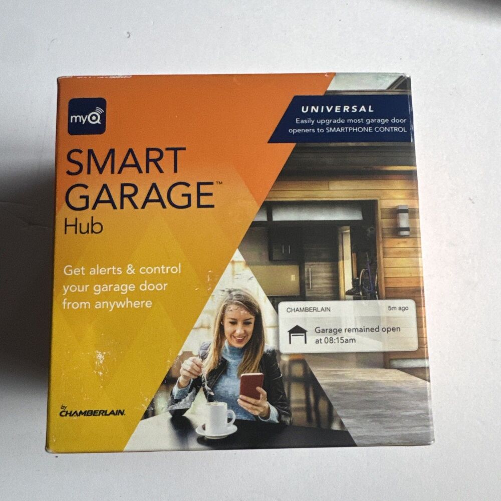 Sealed Chamberlain Smart Garage Hub MYQ-G0301–W Upgrade Existing Garage Door